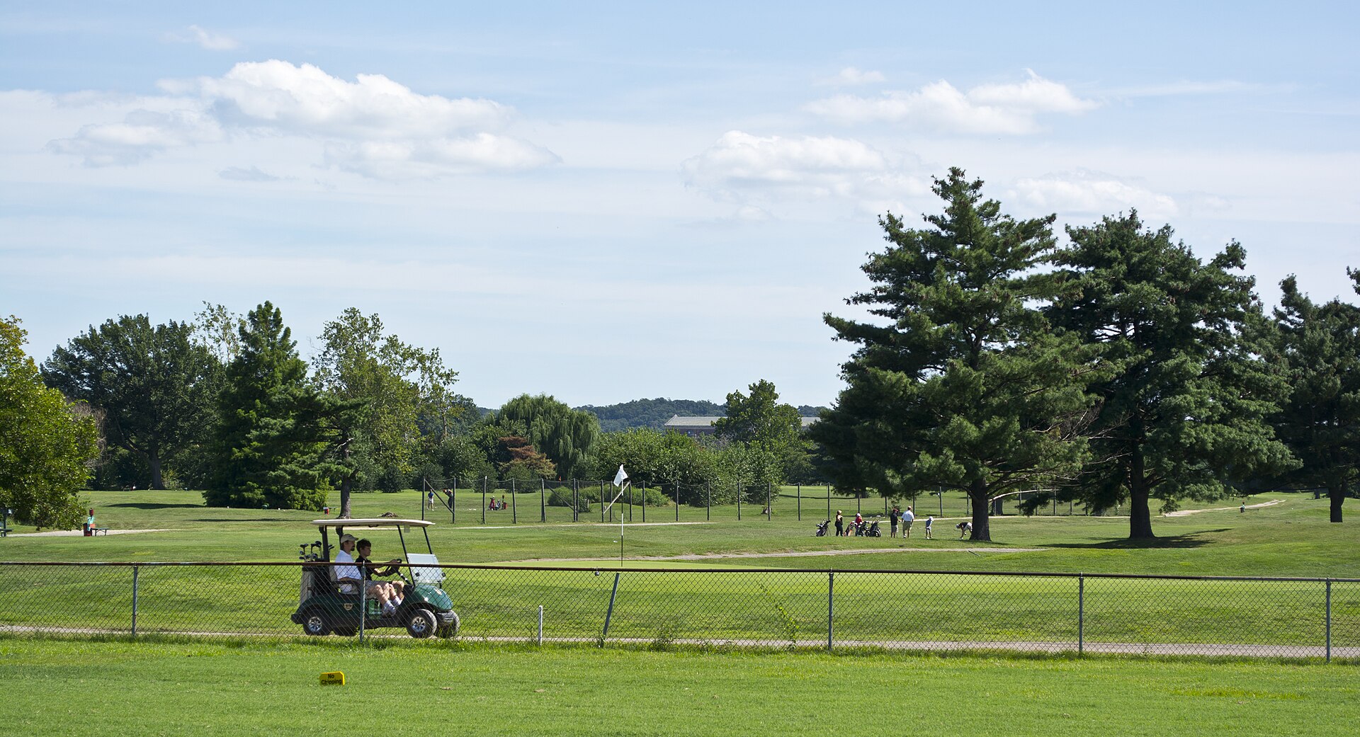 Looking S across Blue Course at Red Course - East Potomac Golf Course - East Potomac Park - 2013-08-25.jpg